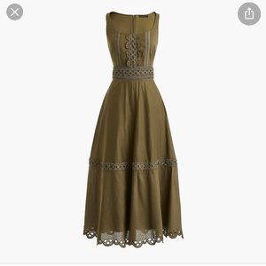 J Crew Scoop neck midi dress